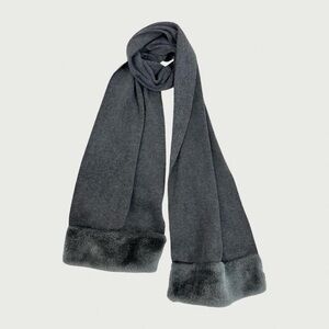 Fleece Scarf with Faux Fur Trim